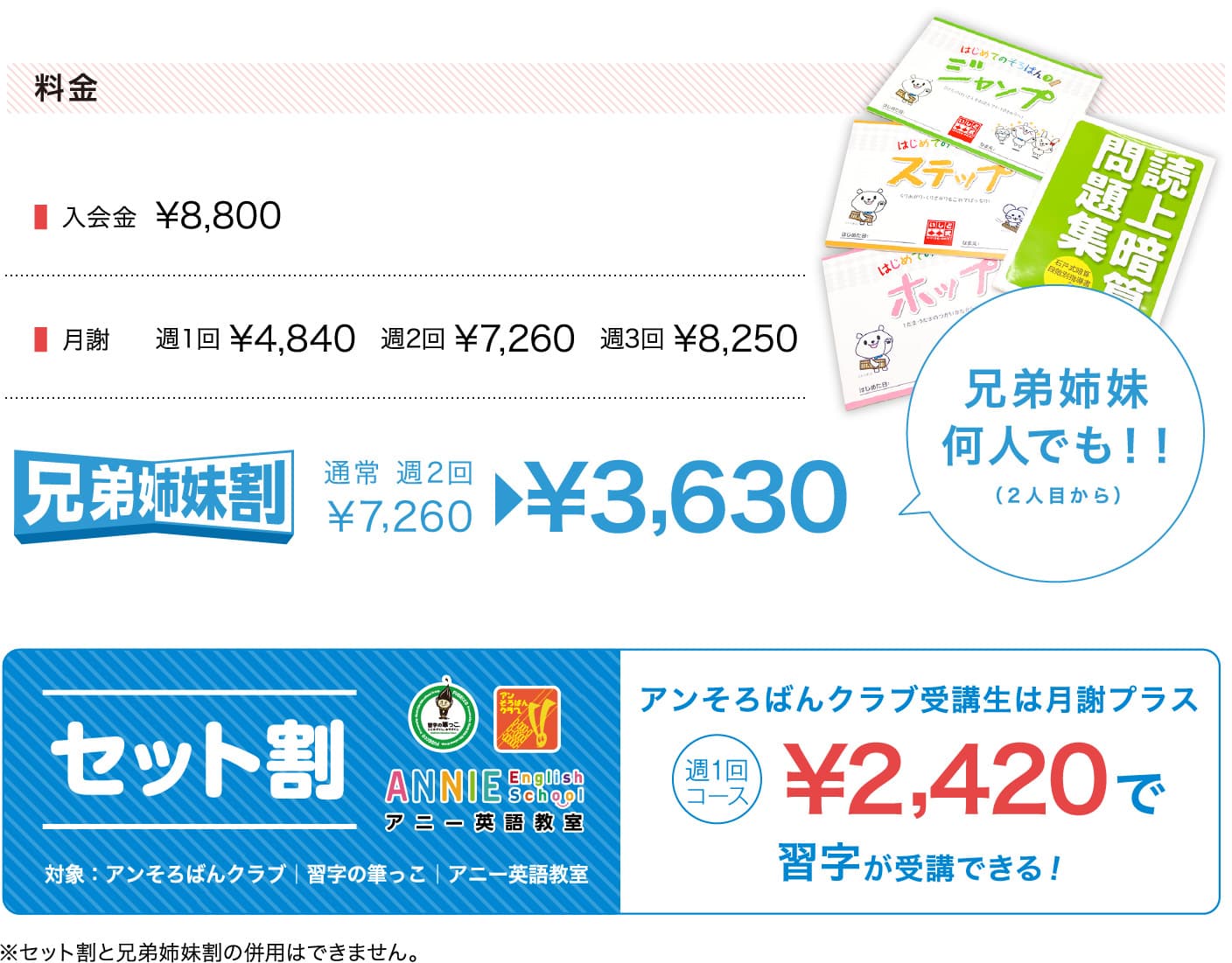 コースの料金